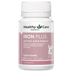 헬씨케어 Healthy Care Iron Plus 철분 80정 2개 엽산 비타민 C 호주 내수용 정품