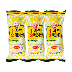 오뚜기 1/2 하프 마요네스 마요네즈, 3개, 525g