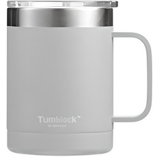 Glasslock Tumblock 不鏽鋼把手隨行杯, 灰色, 1個
