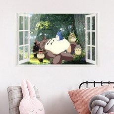 動漫卡通墻貼 假窗戶立體壁貼, R906-20,90寬x60高cm