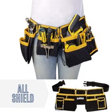 올쉴드 휴대용 다용도 공구허리벨트 전기 목공 작업 툴벨트 허리공구가방, 1개