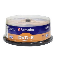 (버바팀) DVD-R 16배속 4.7GB (케익/25매), 1개