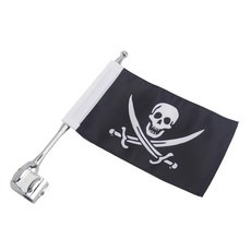 오토바이 깃대 알루미늄 후면 안테나 장식 골드윙 플래그, 7. V, 1개