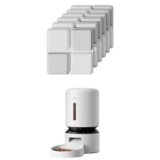 PETLIBRO 膠囊智能餵食器 5L 視訊版 - 寵物自動餵食器，手機APP控制，定時定量，內置視訊鏡頭, 視訊單碗 白色-加購乾燥劑, 1套