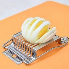 [에코] 일본 스텐레스 계란슬라이서 달걀컷터 계란컷터, 실버, 6개