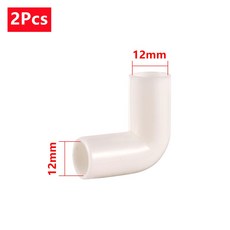 내경 12mm 파이프 커넥터 피팅 스트레이트 엘보 4 방향 60/90/120/135 학위 티 홈 선반 텐트 DIY 어댑터 화이트, Elbow