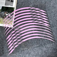 오토바이 휠 스트라이프 데칼 반사 스티커, 1개, 3. Pink