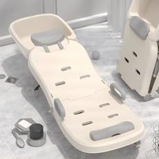 성인샴푸의자 접이식 침상 머리감기 어르신 샤워 샴푸대 목욕 간이 베드, 1개, 일반형 - 그레이
