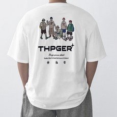 자이언트옴므 프렌즈 반팔티 남성용 오버핏 빅사이즈 티셔츠 6XL~8XL