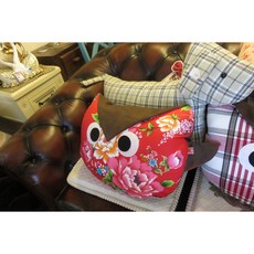 歐風可愛貓頭鷹造型抱枕 柔軟舒適 居家裝飾 精緻刺繡 多功能用途 經久耐用