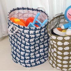 원형정리함 패브릭바구니 장난감수납함 빨래바구니