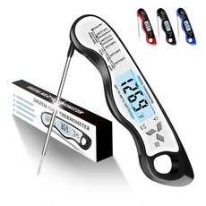 육류 온도계 IP67 방수 디지털 온도계백라이트 포함 그릴용 홀드 기능 및 자석 바비큐 캔디 소고기 튀르키예, Blue