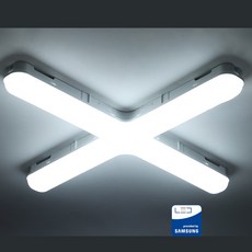 인아웃조명 LED 십자등 조명 60W 플리커프리 전등 형광등 마트 가게 방 창고 LEDMARKET