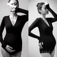 티류으스 여성 여름 임산부 폴로 카라 반팔 원피스 시원한 쿨감 미디 롱 슬림핏 신축성 WY