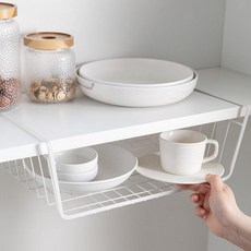 다용도 울트라 멀티 선반 수납 정리 바스켓, 1개, 소형 화이트