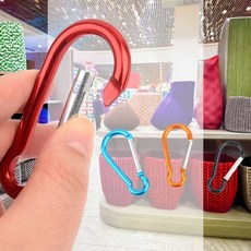 카라비너 4P 색상랜덤 여행용 슬링 훅 회전 낚시용 가방