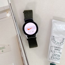 갤럭시워치 호환 스포츠 루프 밴드, 22mm, 카키, 1개