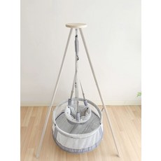 흔들침대 어린이용 자동 스윙 침대 휴식용 그네, 조립 필요, D. 그레이 스윙+행잉 바스켓 2-in-1