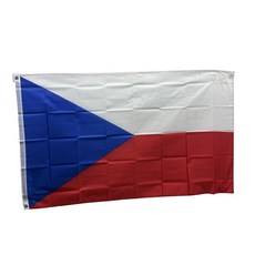 체코공화국기 Czech Republic flag 90x150cm 폴리에스터 90g 금속 고리 이중 스티치 마감, 1개, WHITE+BLUE+RED