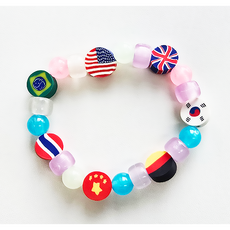 세계여러나라 만국기팔찌 만들기 다문화행사키트, 1개