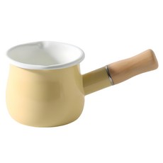 모다키친 인덕션 법랑 밀크팬 편수냄비, 10cm, 버터옐로우, 1개