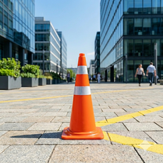 주차금지 칼라콘 라바콘 주차꼬깔 반사띠 도로공사 오렌지 안전 삼각콘, 기본형, 1개