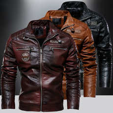 빅사이즈 바이크 가죽 자켓 라이더 레드 와인 점퍼 레더 오토바이, 4XL, G_와인 레드 7702