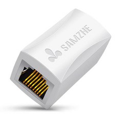 SAMZHE 이더넷 어댑터 인터넷 연결 코드용 랜 케이블 익스텐션 커넥터 암-암 8P8C RJ45, 08 White 1Pcs_01 Adapter, [04] White 1 pcs