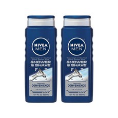니베아 남성용 샤워 & 면도 3-in-1 바디 워시, 500ml, 2개