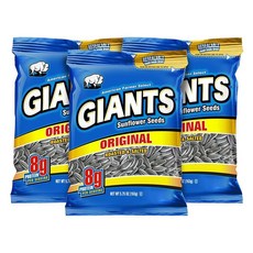 GIANTS 소금 후추 해바라기 씨앗 벌크 갈라진 1회 량당 8g 단백질로 맛을 낸 한 식 141.7g5온스 백3팩 237954, 오리지널 - 로스팅 및 솔티드, 오리지널 - 로스팅 및 솔티드