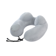 에어 펌프 목베개 기내용 여행휴대용 목쿠션, 그레이