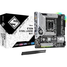 ASRock B760M Pro RS 마더보드 DDR5 7200MHz HDMI 디스플레이포트 eDP PCIe Gen5 그래픽 14th 13th 12세대 인텔 코어 프로세서, Micro ATX, Steel Legend WiFi
