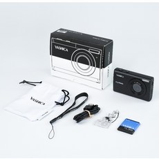 YASHICA 雅西卡 DigiMate 數位相機 入門機 輕巧 旅行 攝影 交換禮物 小朋友 幼兒園, 黑色,不加購 單機標配