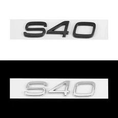 볼보 3D 엠블럼 스티커 자동차 트렁크 레터 장식 데칼 XC60 T6 용), 01 Silver, 04 1Pcs-S40
