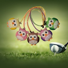 별난별상점 부엉이 친구들 골프티걸이 티분실방지 티꽂이 티고리 5개 세트, 1세트, 5색상