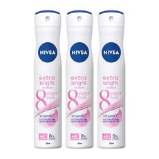 니베아 데오드라트 스프레이 엑스트라 브라이트, 3개, 200ml