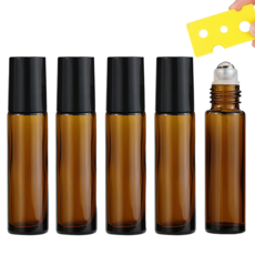 소이도르 갈색 차광 롤온 공병 오일 향수용기+롤온 따개 포함 5ml, 5개, 갈색(Brown) 5개, 갈색(Brown)