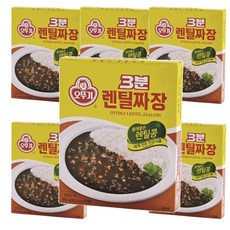 오뚜기 3분렌틸콩짜장 200g 6개, 3세트
