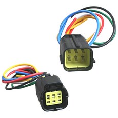 송모터스 송자동차나라 자동차 중장비 트럭 AMP배선 AMP소켓 AMP커넥터 암놈 숫놈 DIY 6핀 6PIN, 검정 숫놈, 1개