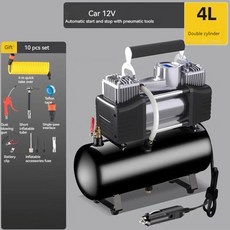 12V 220V 공기 압축기 오토바이 전기 팽창기 자동차 프리 펌프 오일 타이어 휴대용 자동, 4L 12V