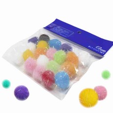 폼폼이 공예 재료 소포장 셋트 아트재료, 10Ø 검정