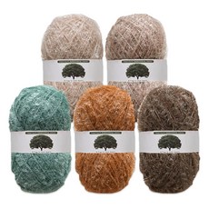 실감는삼촌 수세미실 90g X 5종 세트(총450g), 1세트, 가을낙엽 5종세트