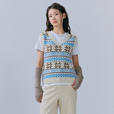 [체이스컬트] 여성 V-NECK 패턴 베스트-CFRG7373C05