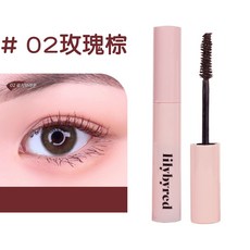 lilybyred #01 Ash Black 纖長捲翹 眼線液筆, 1個, 睫毛膏 #2 玫瑰棕