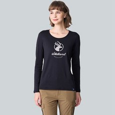 Wildland 荒野 女圓領長袖上衣 輕量纖維 親膚保暖