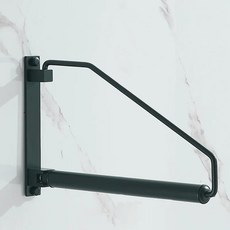 올코퍼 골드 건조대 북유럽 스타일 라이트 접이식 회전 수건걸이, 색상: 4. black