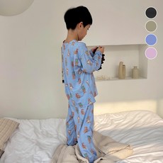 올유베베 클래식 체크베어 패밀리 홈웨어 곰돌이 아동/성인 파자마