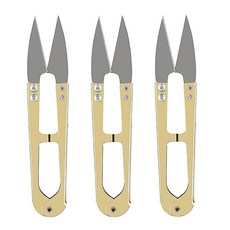 재봉 가위 자수 크로스 절단기 원사 재단 원단, 1개, 3. 3pcs golden