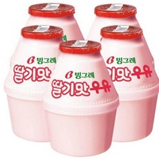 빙그레 딸기맛 우유, 240ml, 5개