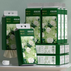 物語本色 桔梗花懸掛式抽紙家用衛生紙 250抽*10提, 1個, 10提, 250